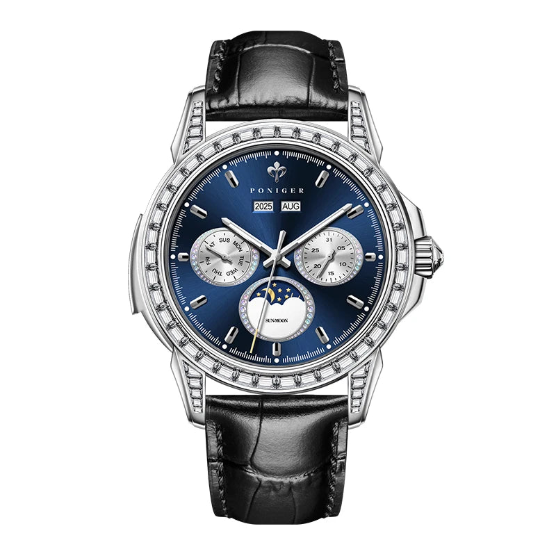 Arkenzo® – LumiEdge | Automatic Men’s Watch with Diamond-Like Bezel, Stainless Steel Frame & Waterproof Body
