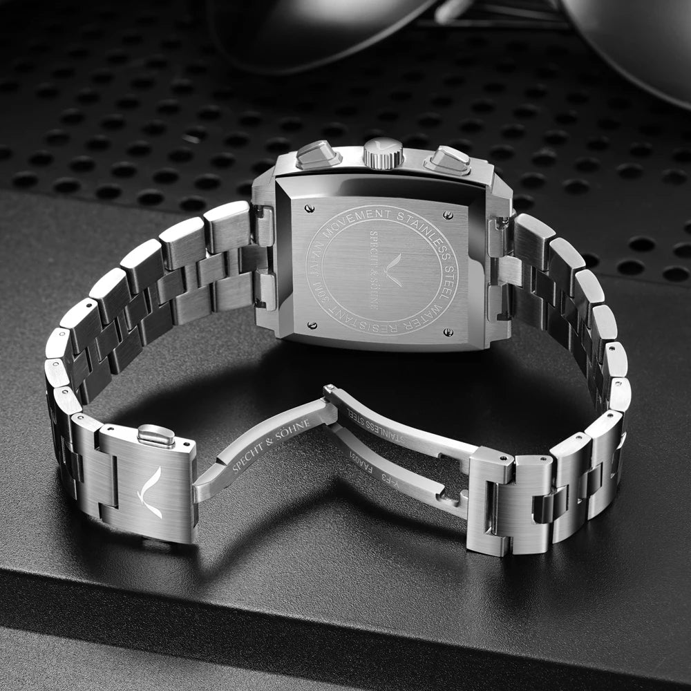 Gravian® – Luxury Chronograph Sports Watch for Men | Stainless Steel, Quartz Movement, Waterproof, Bold Fashion Style