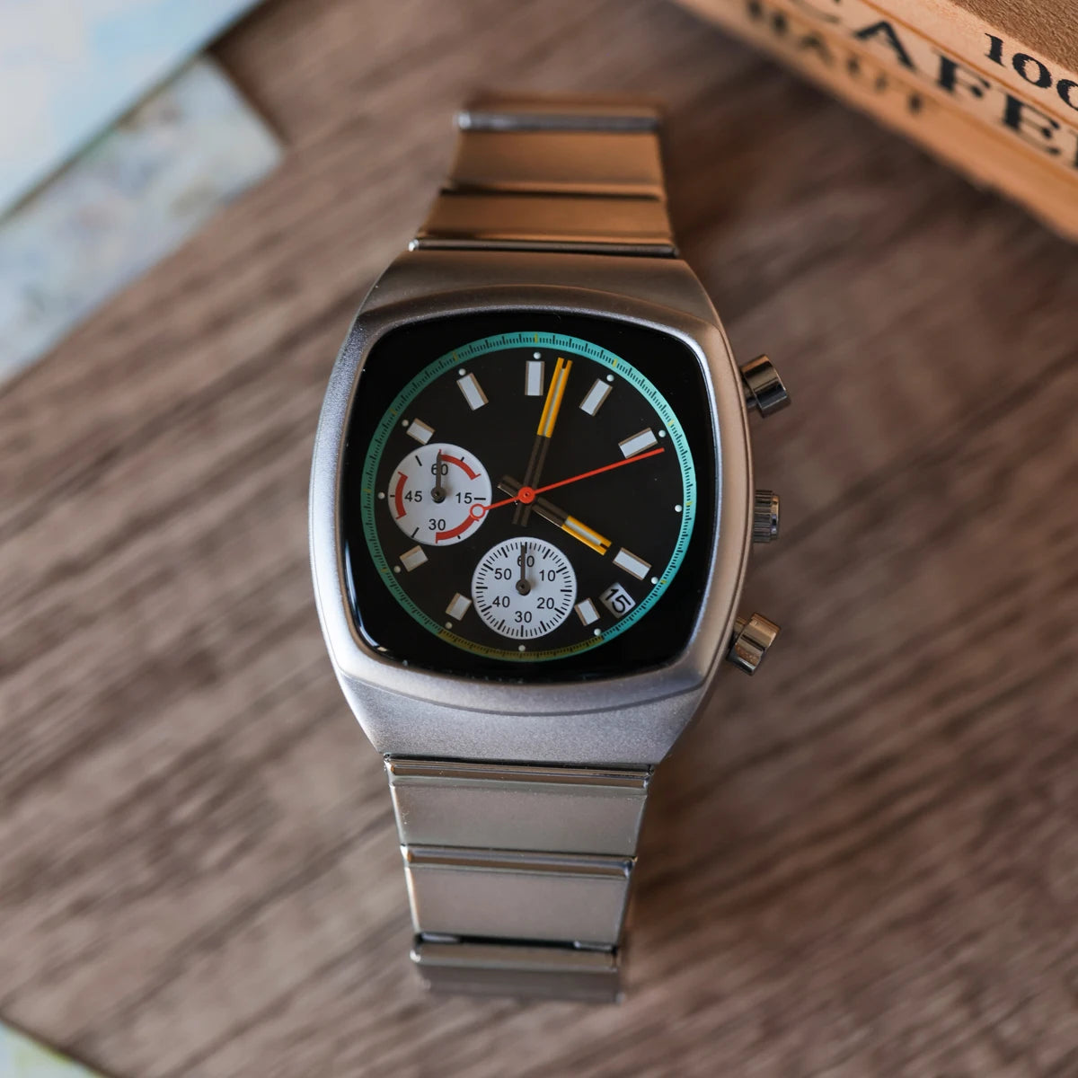 Chronovex® – High-End Wormhole Concept Watch for Men | Fashion Square Large Dial, Futuristic Sports Design