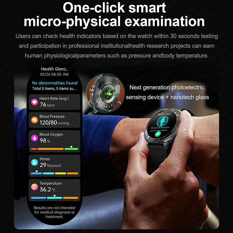 Vitaluxe® – BioCore 7 | Advanced Smartwatch for Blood Fat, Blood Pressure, Body Analysis & ECG+PPG Health Tracking