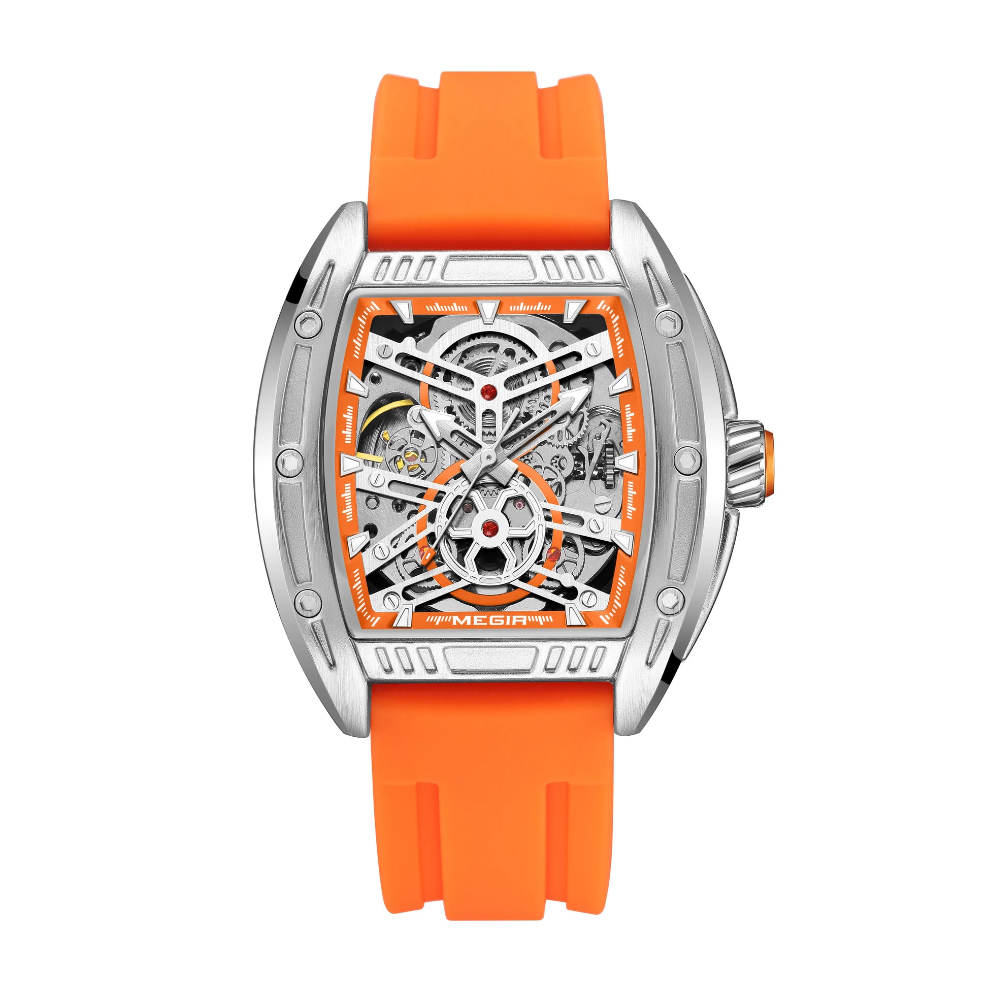 Machronis® – Sport Automatic Mechanical Watch for Men | Big Dial, Luminous, Waterproof, Luxury Silicone Strap