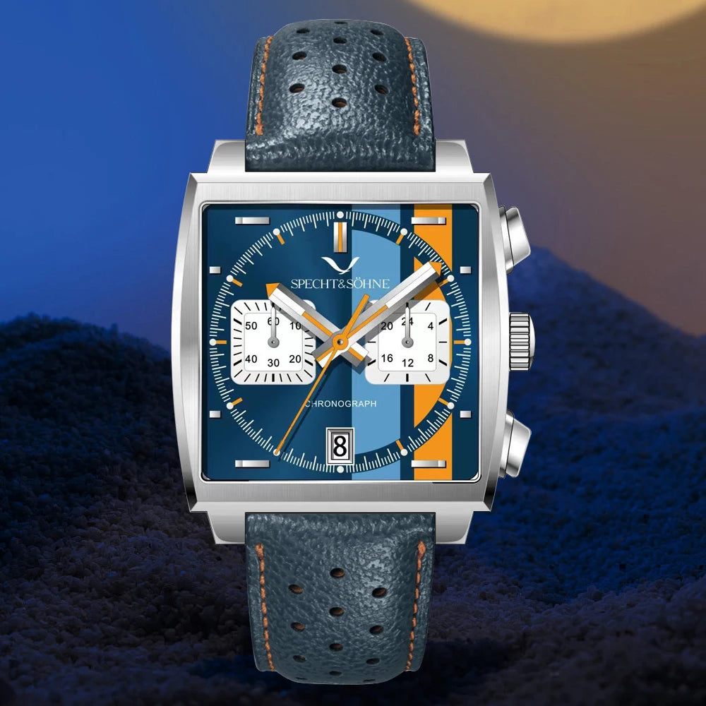 Gravian® – Luxury Chronograph Sports Watch for Men | Stainless Steel, Quartz Movement, Waterproof, Bold Fashion Style