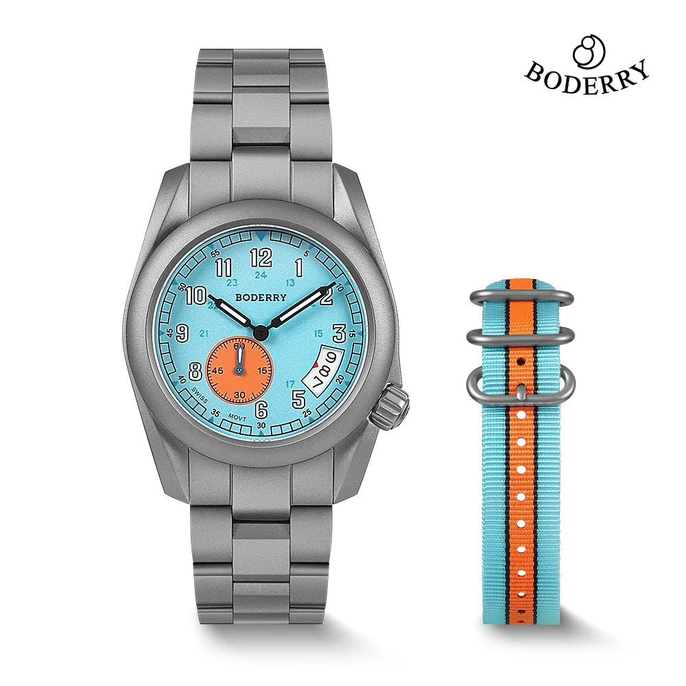 Tiravent® – Titanium Field Quartz Watch for Men | 38MM, Luminous Dial, 100M Waterproof, Military Sport Business Style