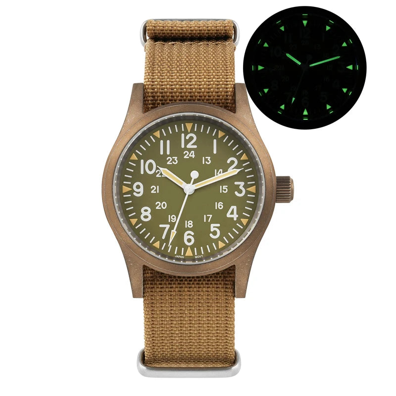 Solvara® – Mistréno ML05 | 38mm Vintage Men’s Watch with VH31 Sweep Movement, Domed Sapphire & Luminous Details