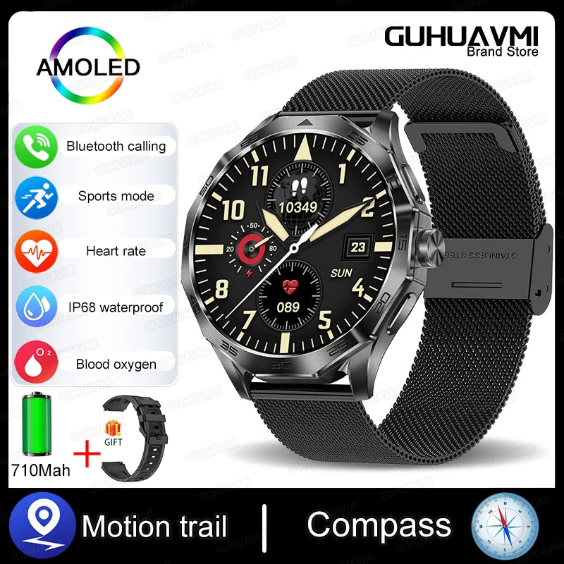 Venturox® – Outdoor GPS Smartwatch for Men | 750mAh Battery, Compass, Air Pressure, Bluetooth Call, Health & Sport Tracking