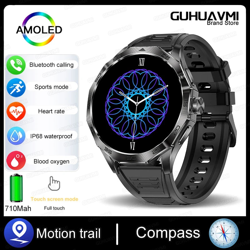 Venturox® – Outdoor GPS Smartwatch for Men | 750mAh Battery, Compass, Air Pressure, Bluetooth Call, Health & Sport Tracking