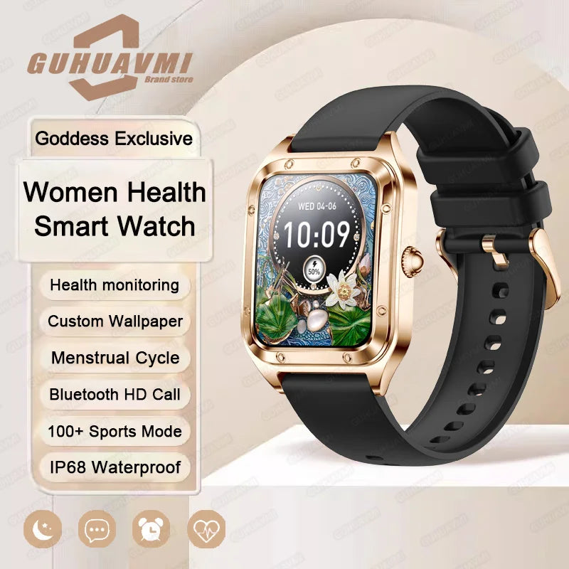 Sylphine® – Ultra Thin Luxury Smartwatch for Women | Full Touch, Heart Rate, Waterproof, Fitness & Wellness Tracker