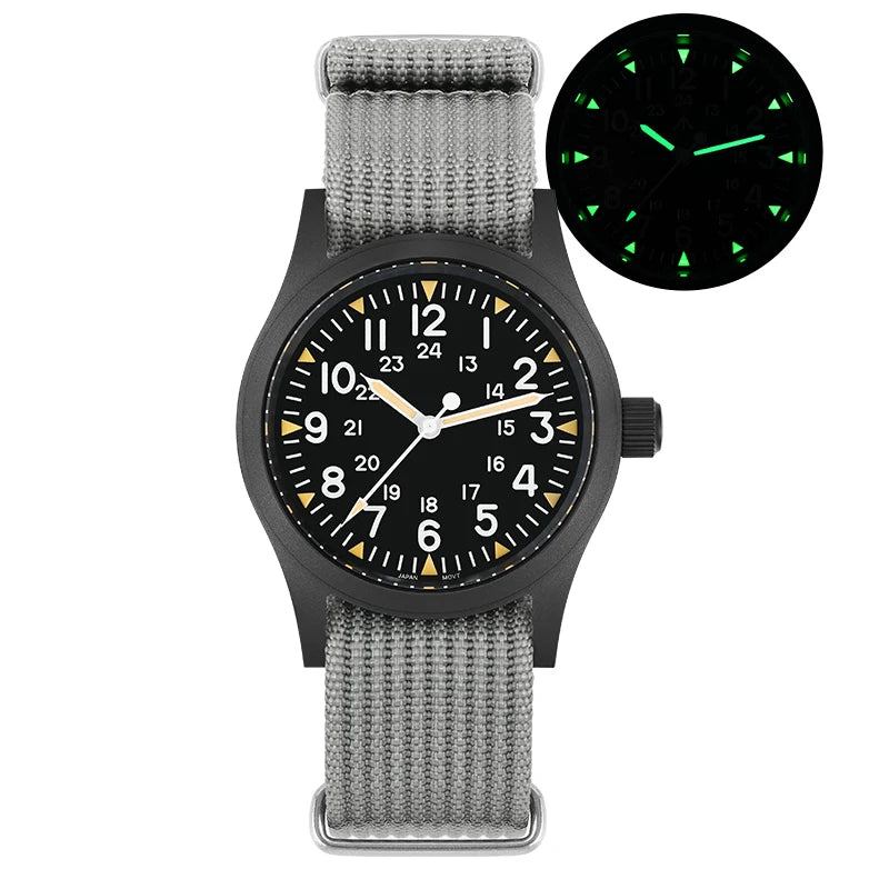 Solvara® – Mistréno ML05 | 38mm Vintage Men’s Watch with VH31 Sweep Movement, Domed Sapphire & Luminous Details
