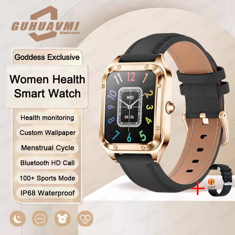Sylphine® – Ultra Thin Luxury Smartwatch for Women | Full Touch, Heart Rate, Waterproof, Fitness & Wellness Tracker