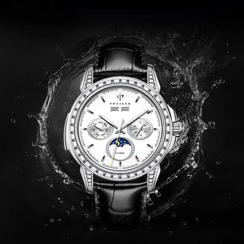 Arkenzo® – LumiEdge | Automatic Men’s Watch with Diamond-Like Bezel, Stainless Steel Frame & Waterproof Body