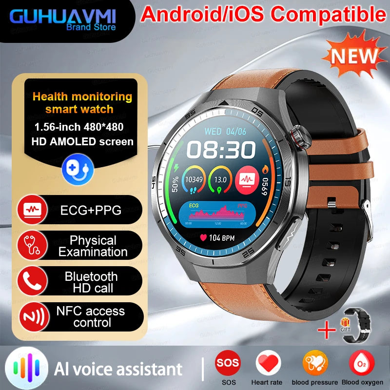 Healtrix® – BioScan 5 | 5-in-1 Health Smartwatch with Uric Acid, Blood Lipid, BP, Sleep Monitor & Bluetooth Call