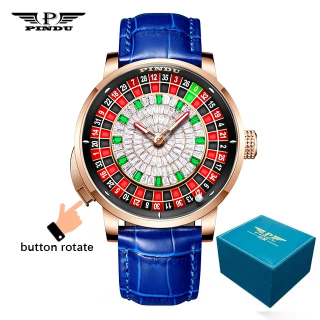 Vornyx® – Roulentis 42 | NH35A Mechanical Watch with Russian Roulette Dial, Diamond Markers & Sapphire Crystal