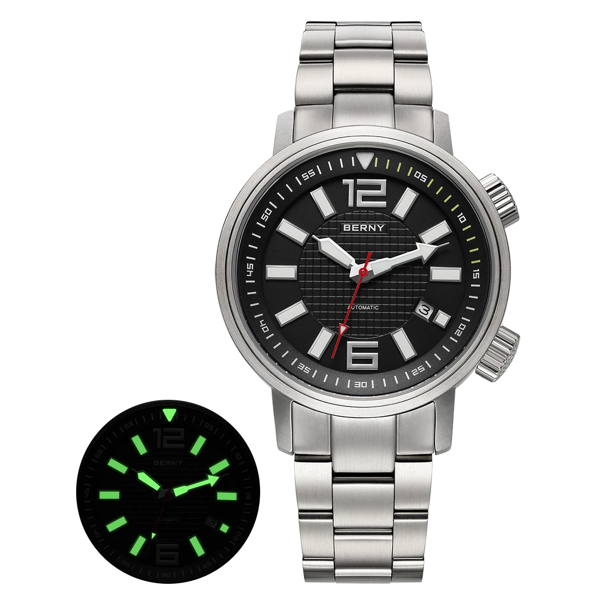 Kharvex® – Deepcore 44 | Automatic Diver Watch with Sapphire Crystal, Fluororubber Strap & 20ATM Water Resistance