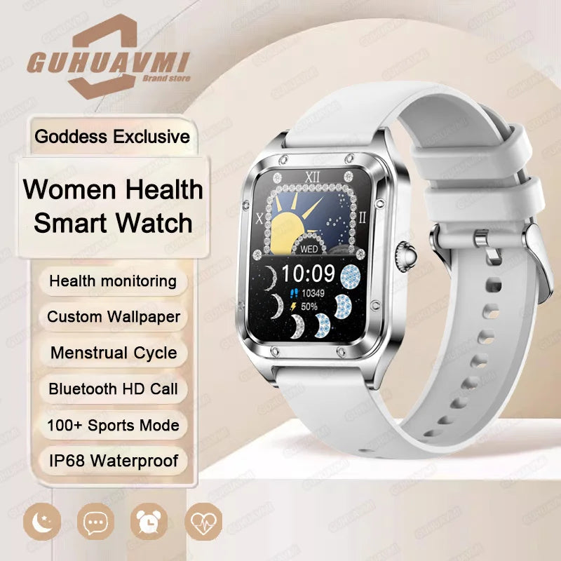 Sylphine® – Ultra Thin Luxury Smartwatch for Women | Full Touch, Heart Rate, Waterproof, Fitness & Wellness Tracker