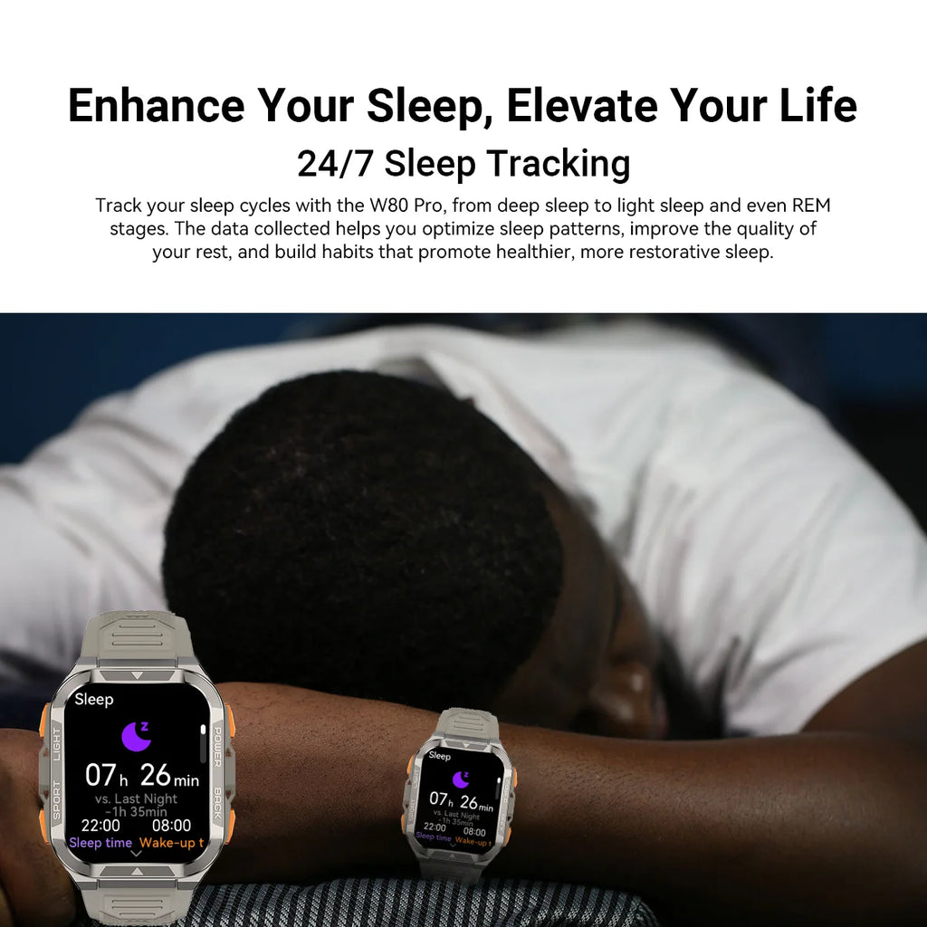 Trailcore® – Rugged Outdoor Smartwatch | GPS Positioning, 1.91" Display, 900mAh Battery, Built-in Flashlight