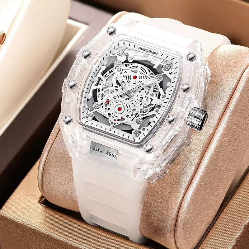 Tonvexis® – Fashion Tonneau Quartz Watch for Men | Luminous Hands, Calendar Display, Waterproof, Bold Personality Design