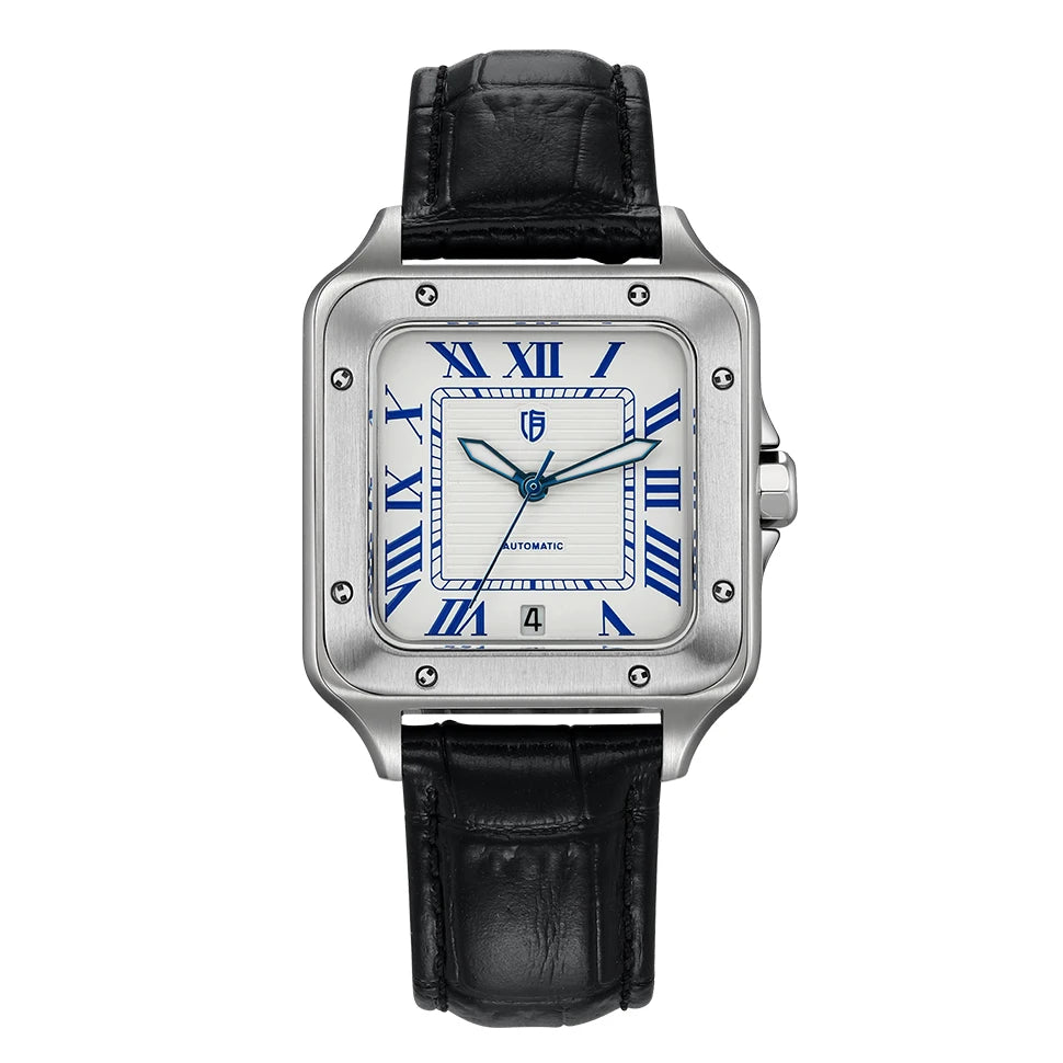 Montragin® – Tank Style Automatic Mechanical Watch for Men | Miyota 8215, Sapphire AR, Luminous, 10ATM Waterproof