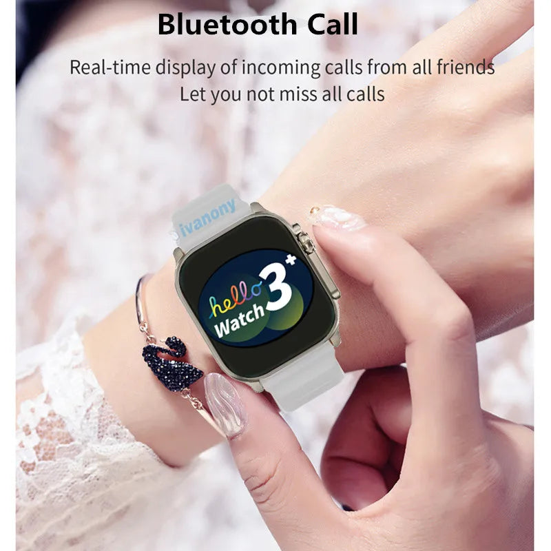 Synvora® – HaloVerse 3U | 49mm AI Smartwatch with ChatGPT, Voice Assistant, App Notifications, Bluetooth Calling & Dual-Core Power