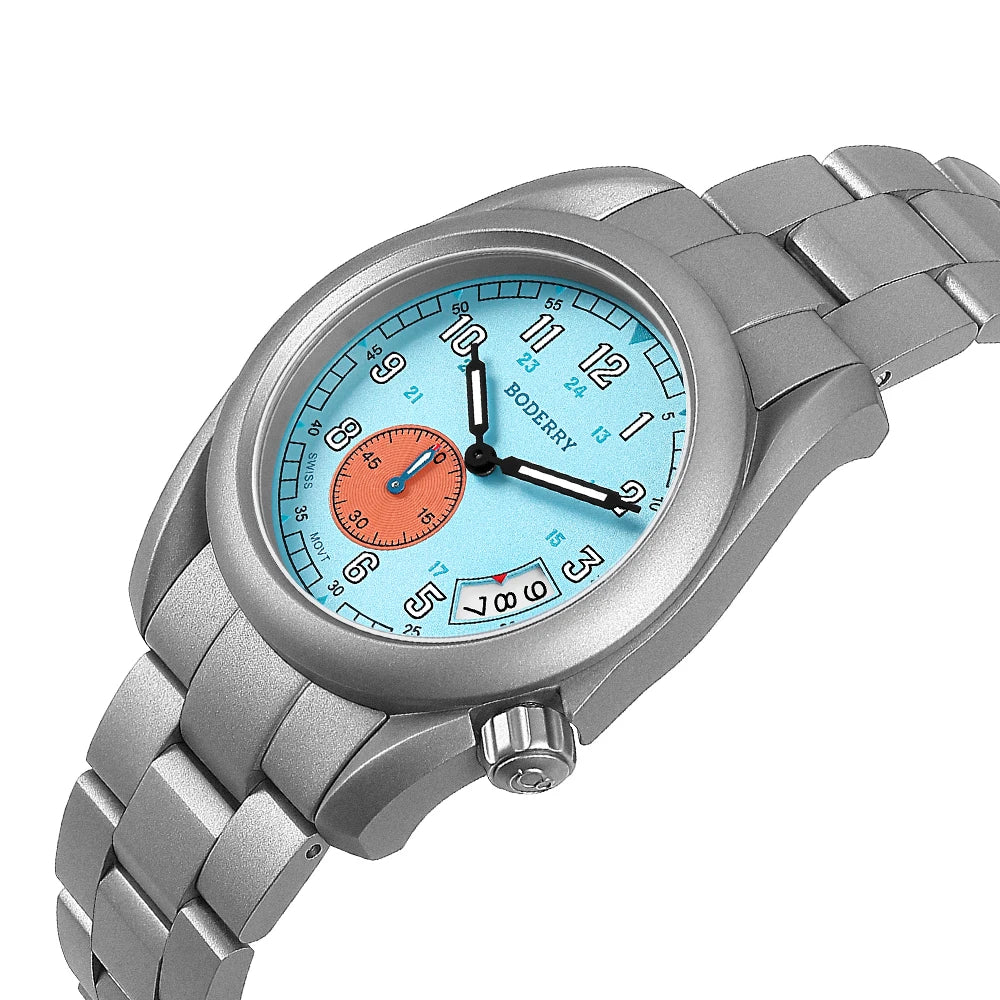 Tiravent® – Titanium Field Quartz Watch for Men | 38MM, Luminous Dial, 100M Waterproof, Military Sport Business Style