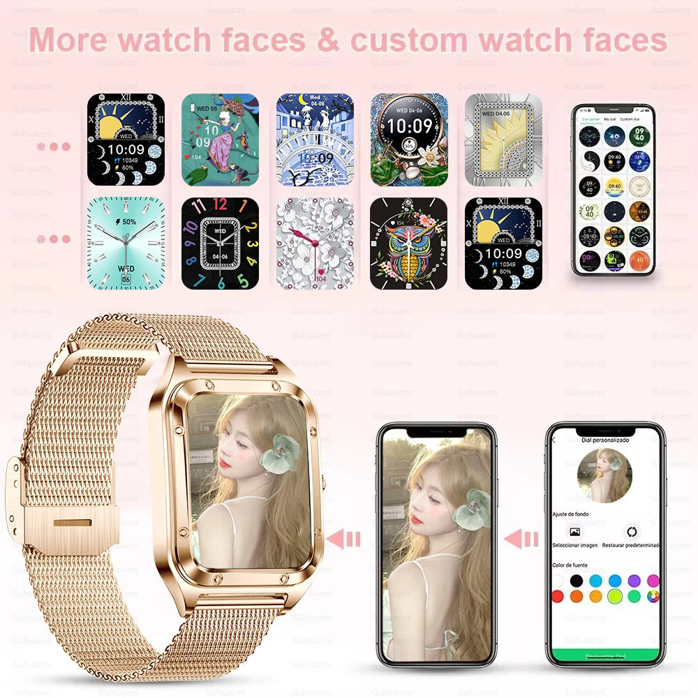 Sylphine® – Ultra Thin Luxury Smartwatch for Women | Full Touch, Heart Rate, Waterproof, Fitness & Wellness Tracker