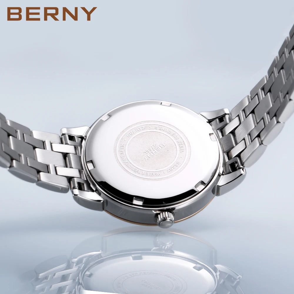 Aurelyth® – Monzella 33 | Women's Quartz Watch with Roman Numerals, Sapphire Glass & Steel Strap