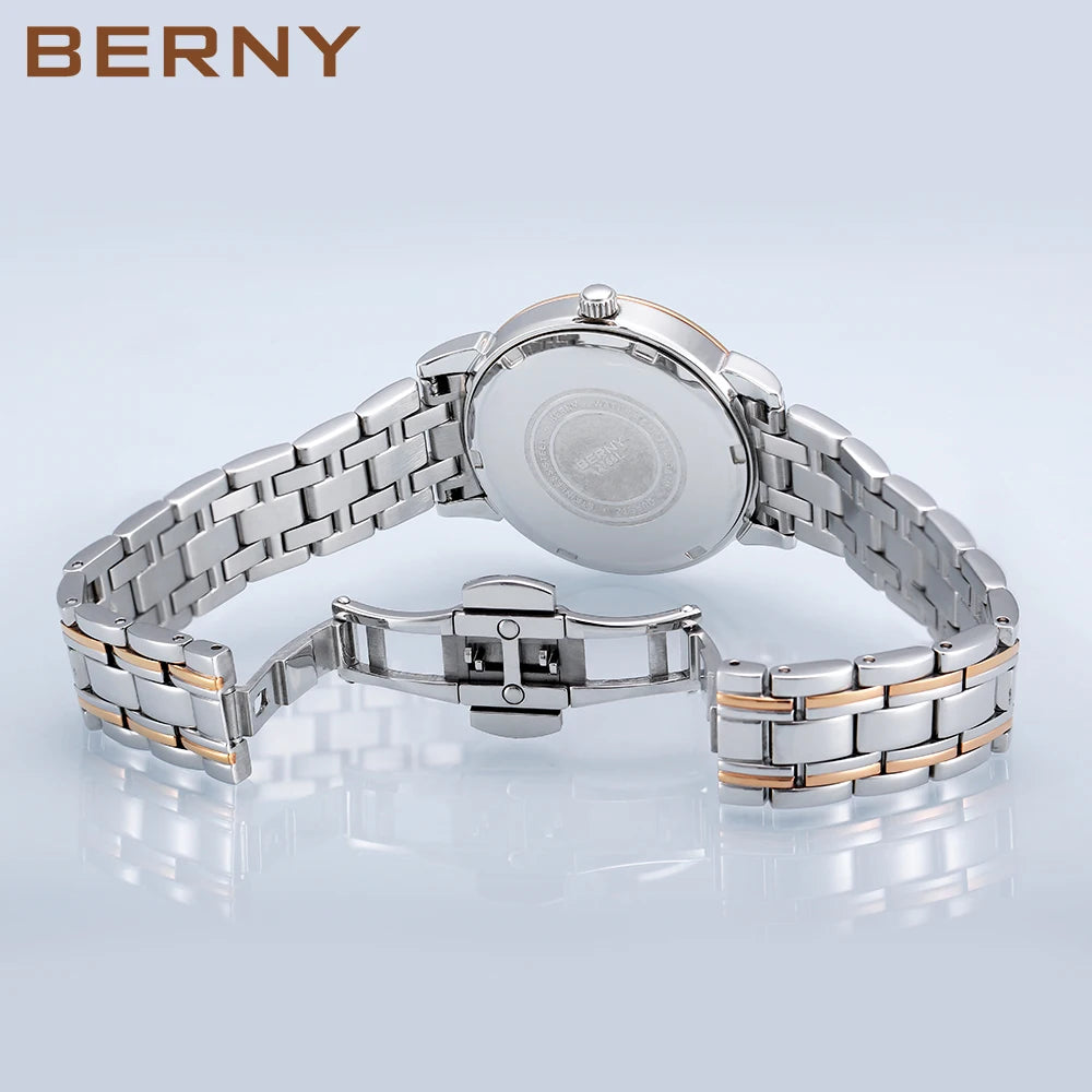 Aurelyth® – Monzella 33 | Women's Quartz Watch with Roman Numerals, Sapphire Glass & Steel Strap