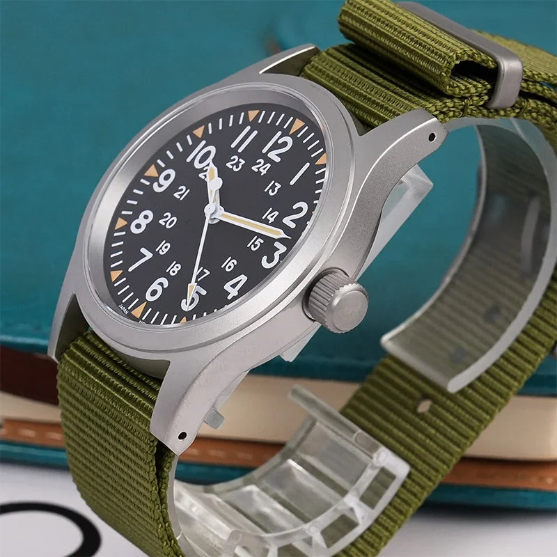 Solvara® – Mistréno ML05 | 38mm Vintage Men’s Watch with VH31 Sweep Movement, Domed Sapphire & Luminous Details