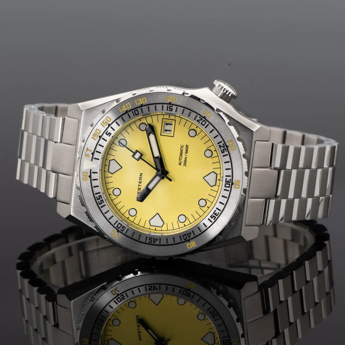 Maridive® – Men's Automatic Diver Watch | NH35 Movement, Ceramic Bezel, Sapphire, Luminous, Jubilee Bracelet, 600T Retro Style