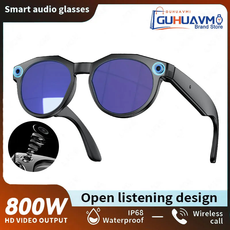 Optivex® – 8K AI Smart Sunglasses with Camera & Voice Assistant | Bluetooth Calling, Video Recording, Smart Wearable Design
