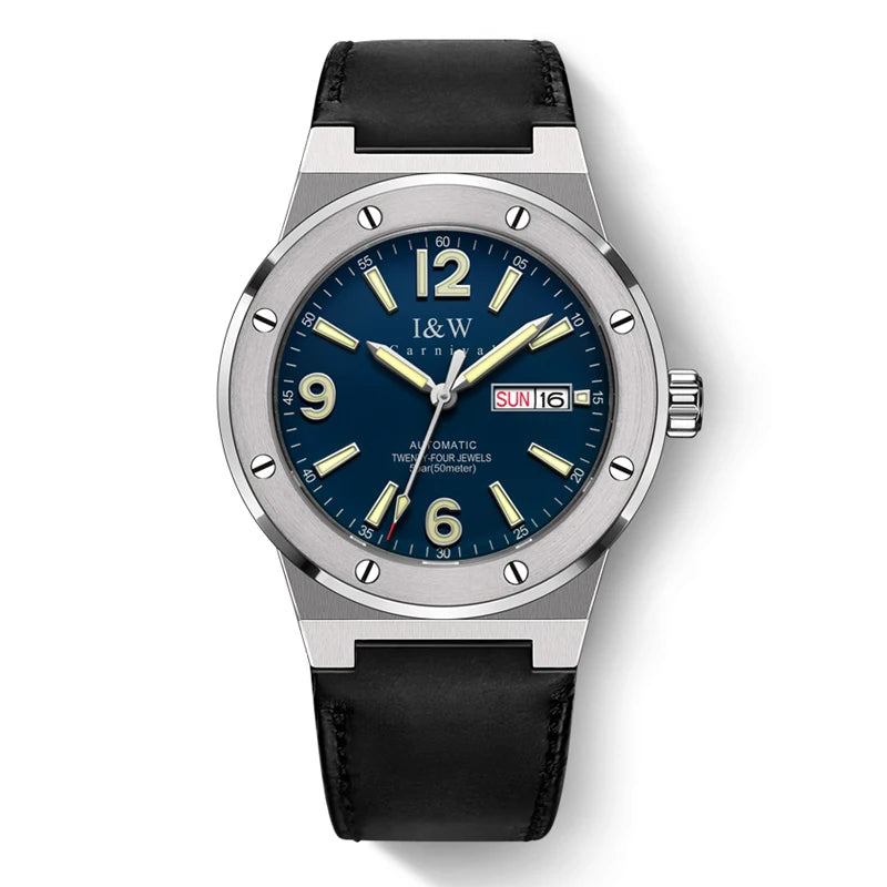 Steelborn® – Men's NH36 Automatic Watch | Date Display, Luminous Dial, Luxury Sport Design, Mechanical Movement