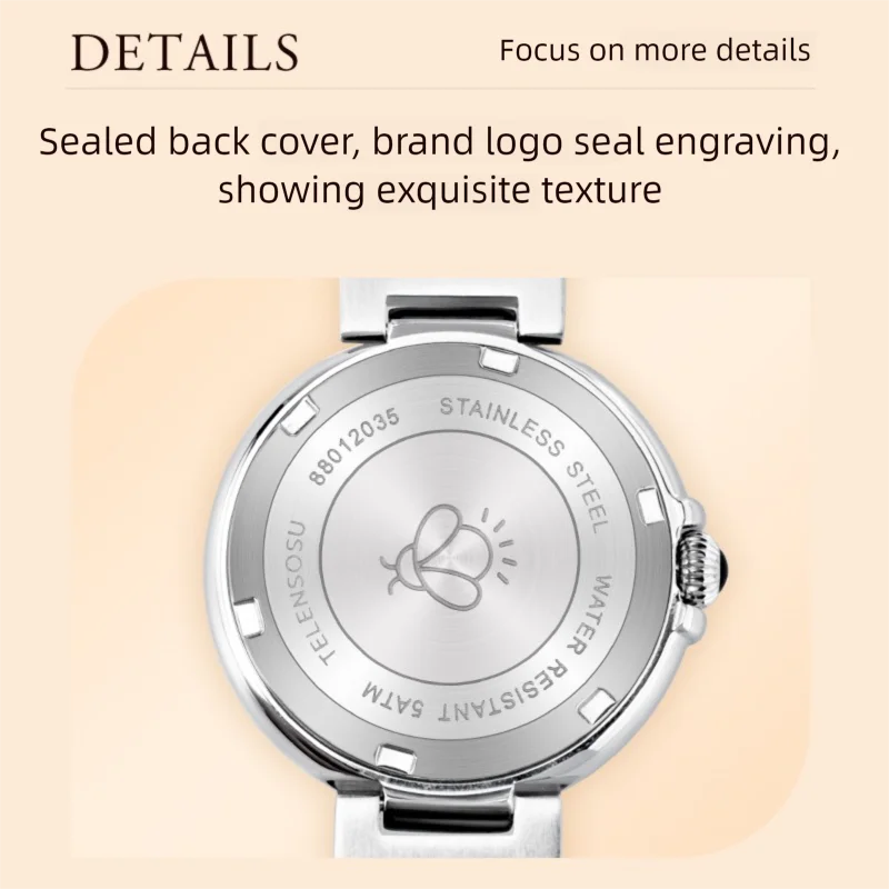Lusivelle® – Éclora 8801 | Elegant Luxury Quartz Ladies' Watch with Butterfly Buckle – Designed for Banquets & Sophisticated Evenings