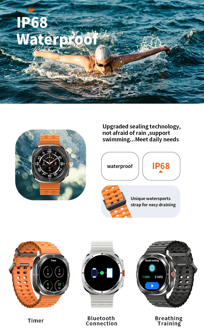 V-Watch® – PulseTrail | AMOLED Smartwatch with Call, Compass, SpO2 & IP68 Waterproof