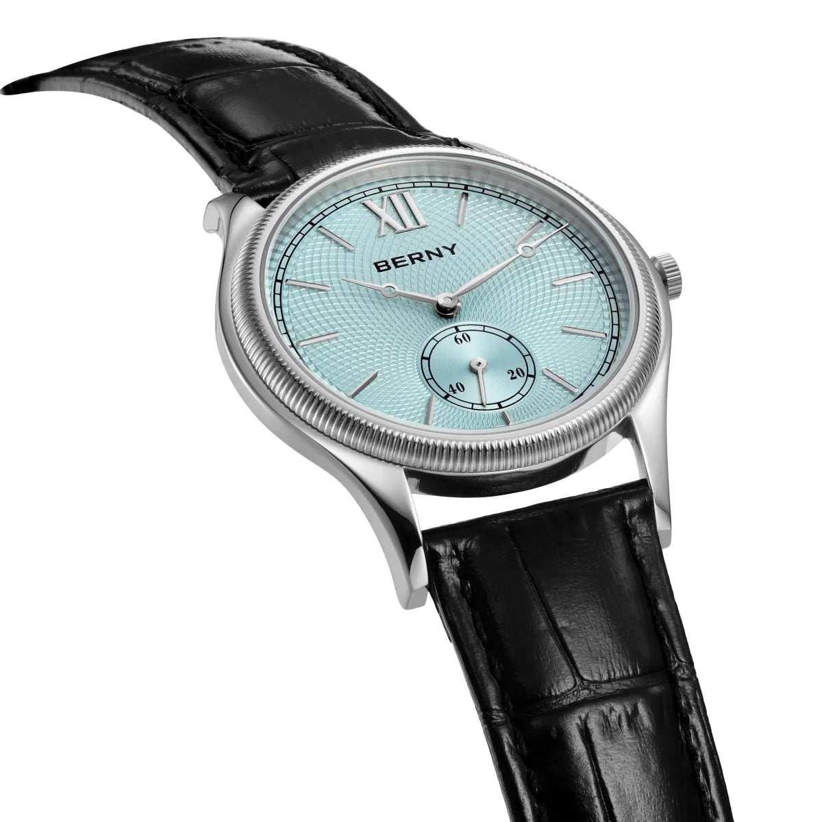 Eslenza® – Gentralis Ultra | Ultra-Thin Quartz Dress Watch for Men with Leather Band & Classic Stainless Steel Elegance