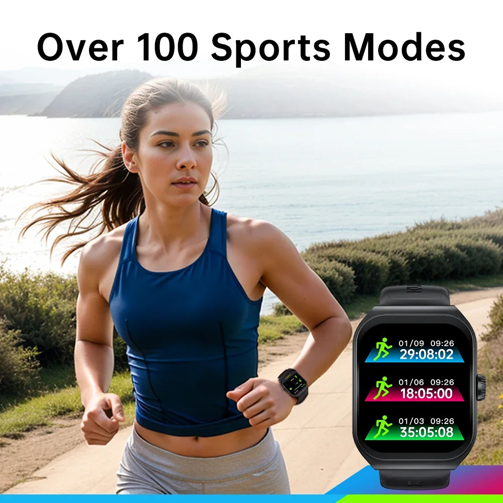 Vytalix® – Smartwatch with 100+ Sport Modes | 1.96" AMOLED, NFC, Bluetooth Call, Health & Sleep Monitor, IP68 Waterproof