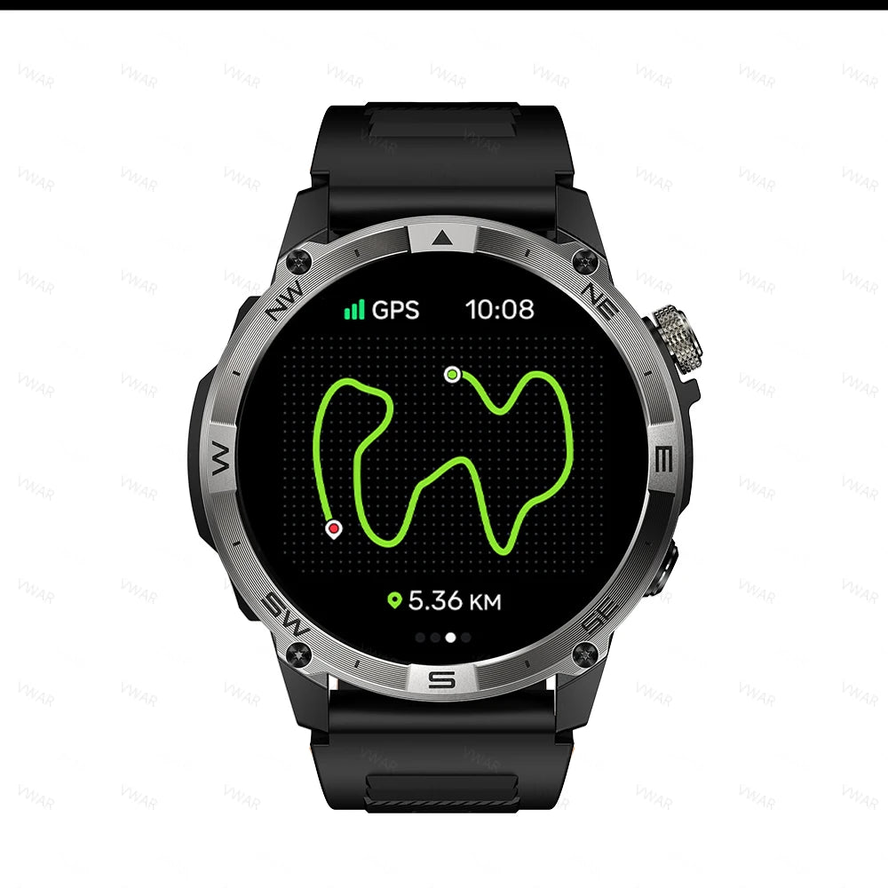 Deltora® – Fortrek ACE | Military Sport Smartwatch with Dual-Band GNSS, Compass, 5ATM Waterproof – For Men on the Move