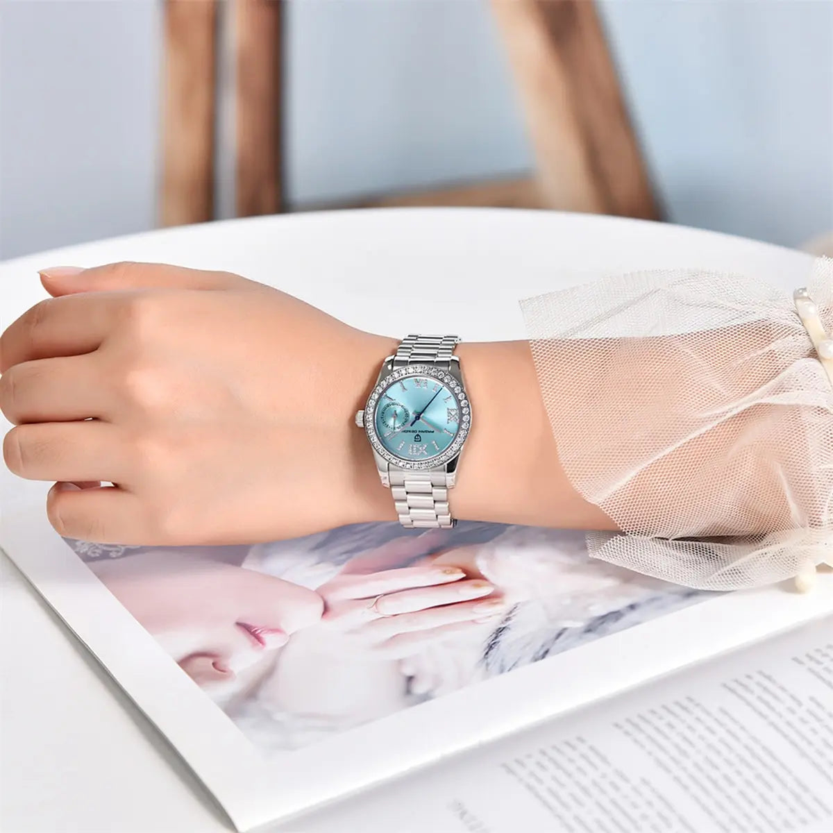 Elvetia® – Liora 32 | Elegant 32mm Women's Quartz Watch with Sapphire Glass & Waterproof Design
