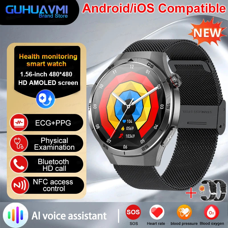 Healtrix® – BioScan 5 | 5-in-1 Health Smartwatch with Uric Acid, Blood Lipid, BP, Sleep Monitor & Bluetooth Call