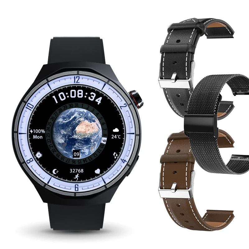 Dynatek® – Smartwatch with AMOLED, 2GB ROM | Local Video, Custom Dials, NFC, Heart Rate & SpO₂ Monitor