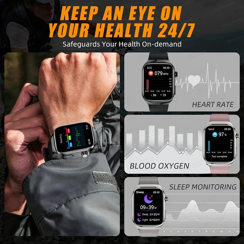 Vitelor® – Smart Health Tracker Watch | ECG+PPG, Uric Acid & Body Fat, Laser Therapy, Bluetooth Call