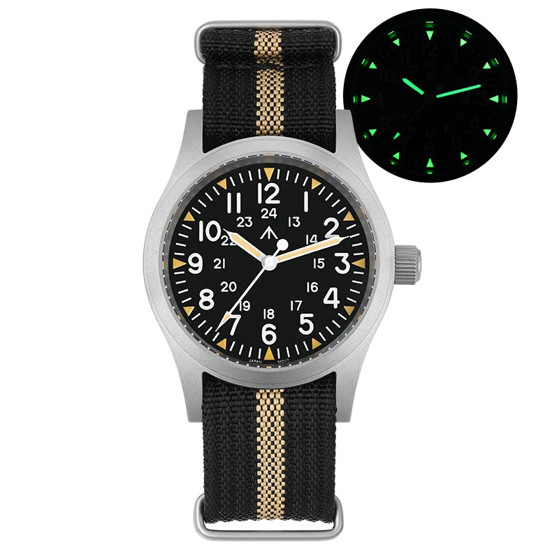 Solvara® – Mistréno ML05 | 38mm Vintage Men’s Watch with VH31 Sweep Movement, Domed Sapphire & Luminous Details