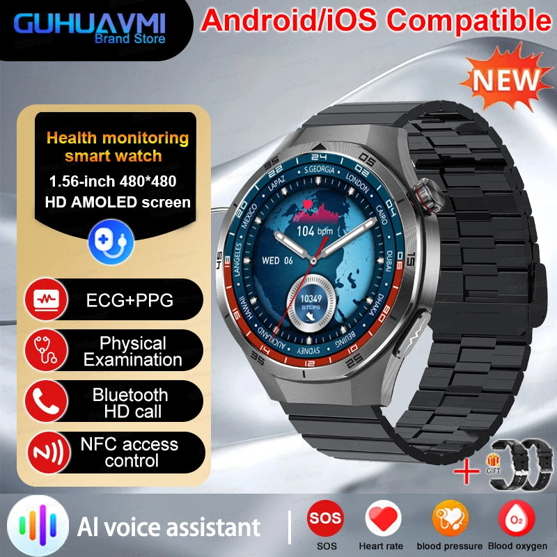 Healtrix® – BioScan 5 | 5-in-1 Health Smartwatch with Uric Acid, Blood Lipid, BP, Sleep Monitor & Bluetooth Call