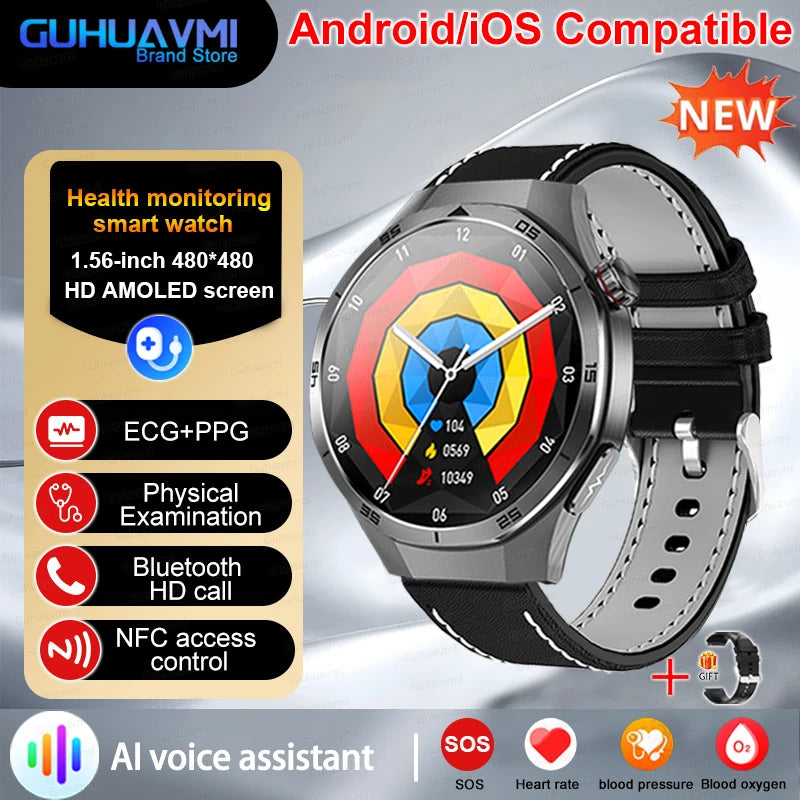 Healtrix® – BioScan 5 | 5-in-1 Health Smartwatch with Uric Acid, Blood Lipid, BP, Sleep Monitor & Bluetooth Call