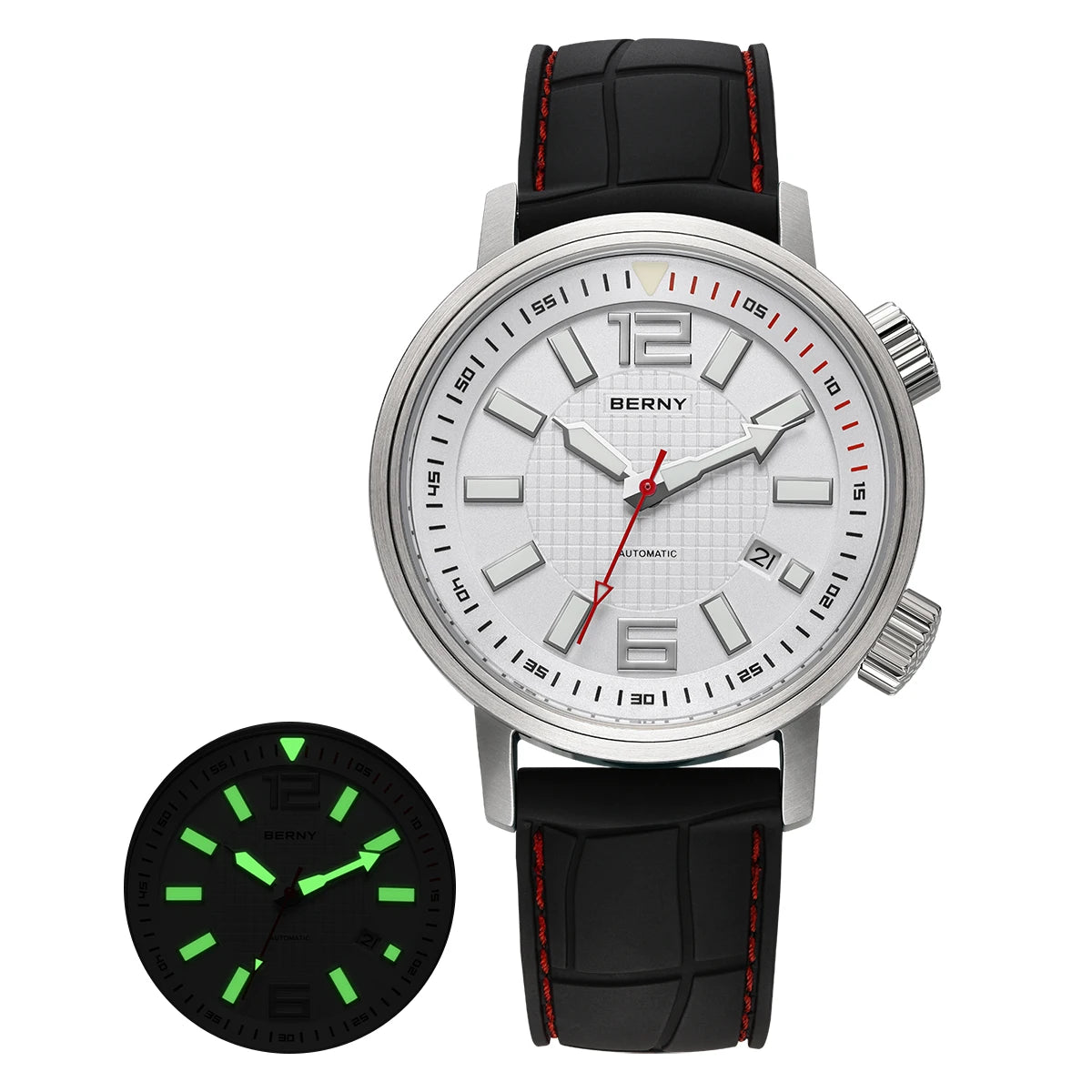 Kharvex® – Deepcore 44 | Automatic Diver Watch with Sapphire Crystal, Fluororubber Strap & 20ATM Water Resistance