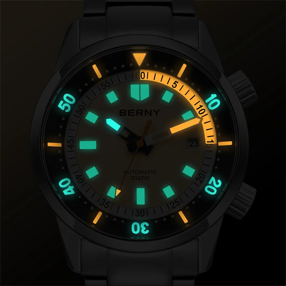Hydronox® – Automatic Diver Watch for Men | 20ATM Waterproof, Super Luminous, Sapphire Crystal, Full Stainless Steel  Product Description