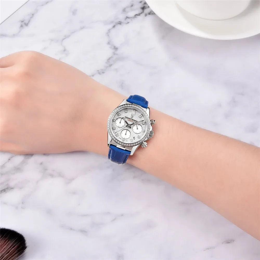 Velassia® – Classic Sapphire Quartz Watch for Women | 36MM, Japan Movement, 100M Waterproof, Elegant Dress Design