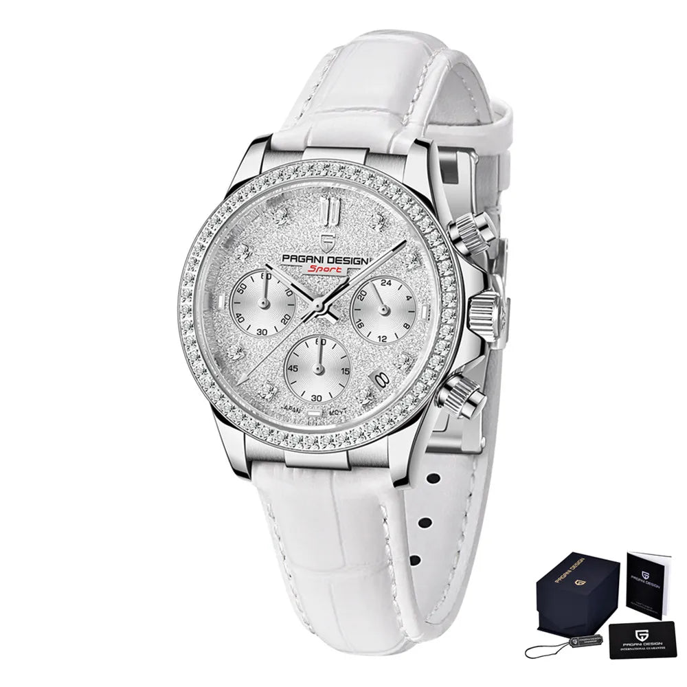 Velassia® – Classic Sapphire Quartz Watch for Women | 36MM, Japan Movement, 100M Waterproof, Elegant Dress Design