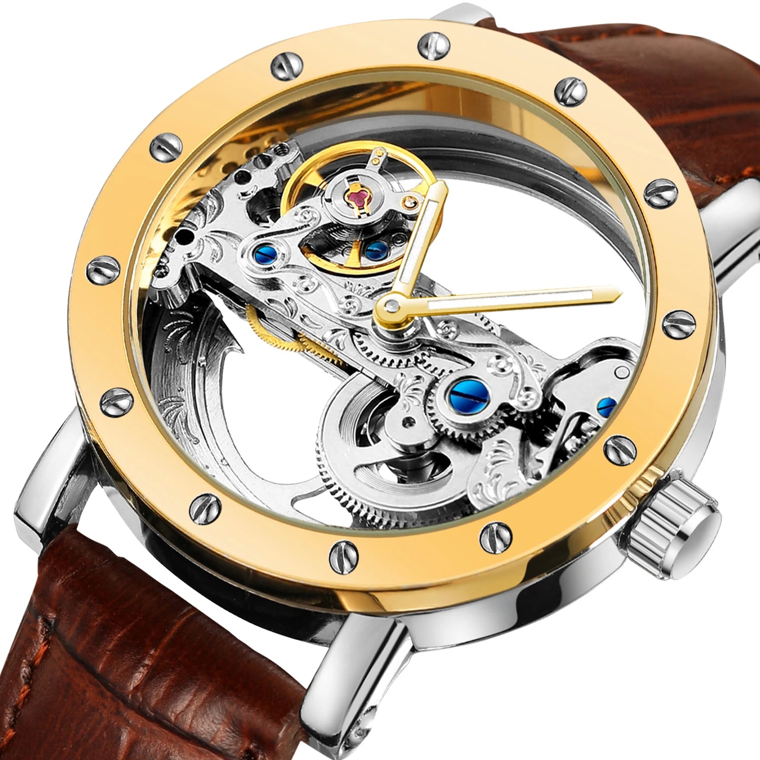 Horvantis® – Luxury Skeleton Tourbillon Mechanical Watch | Automatic, Luminous, Waterproof, Leather Strap, Elegant Style