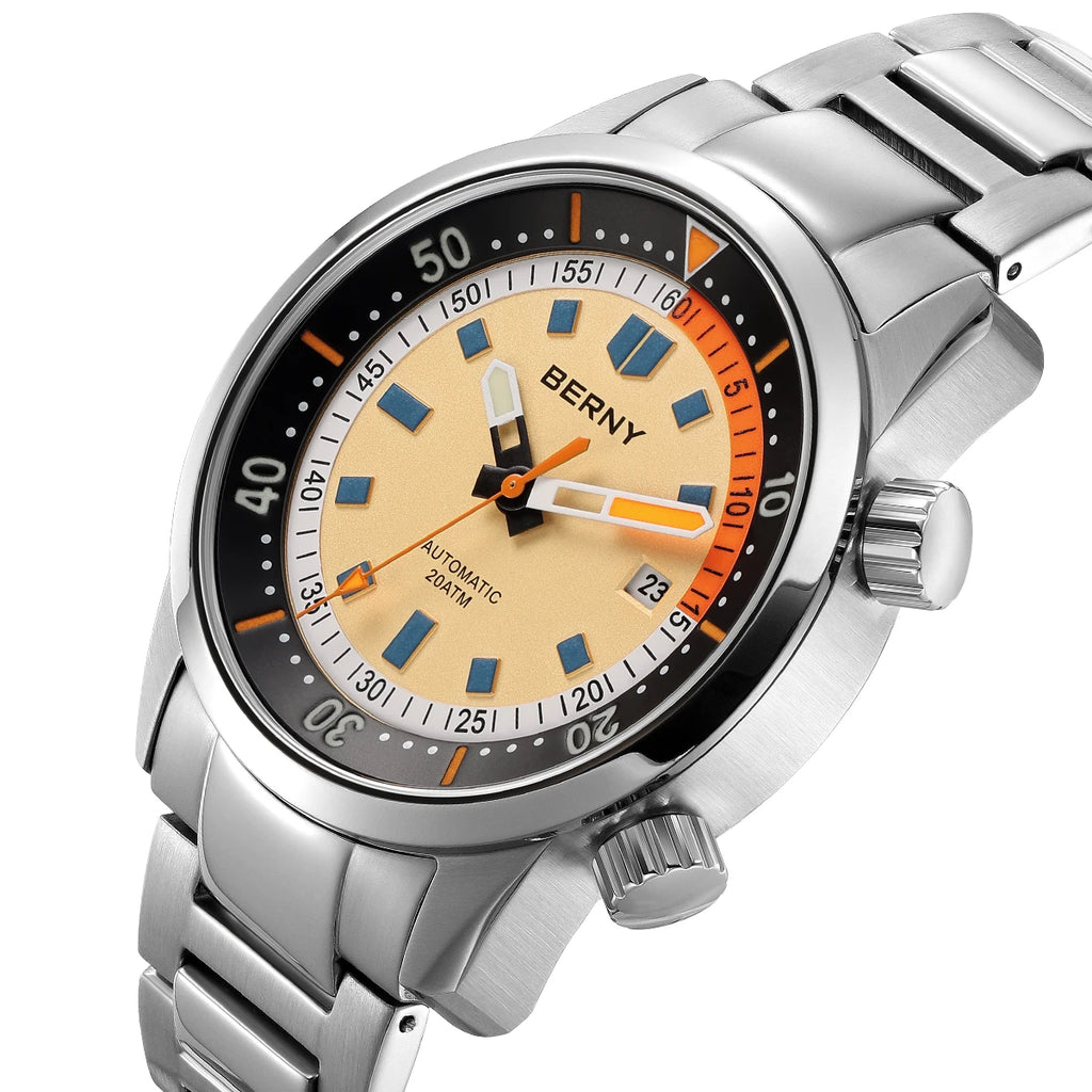 Hydronox® – Automatic Diver Watch for Men | 20ATM Waterproof, Super Luminous, Sapphire Crystal, Full Stainless Steel  Product Description