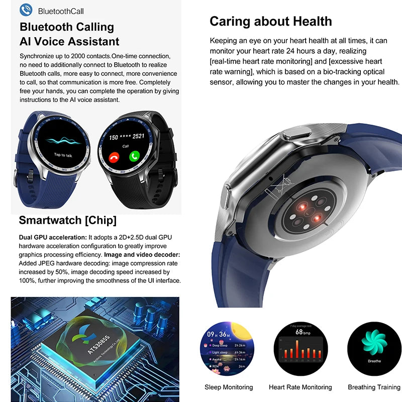 Memorix® – Premium Business Smartwatch with 32GB Storage | Album Sync, Fitness Tracker, Waterproof, iOS & Android Compatible