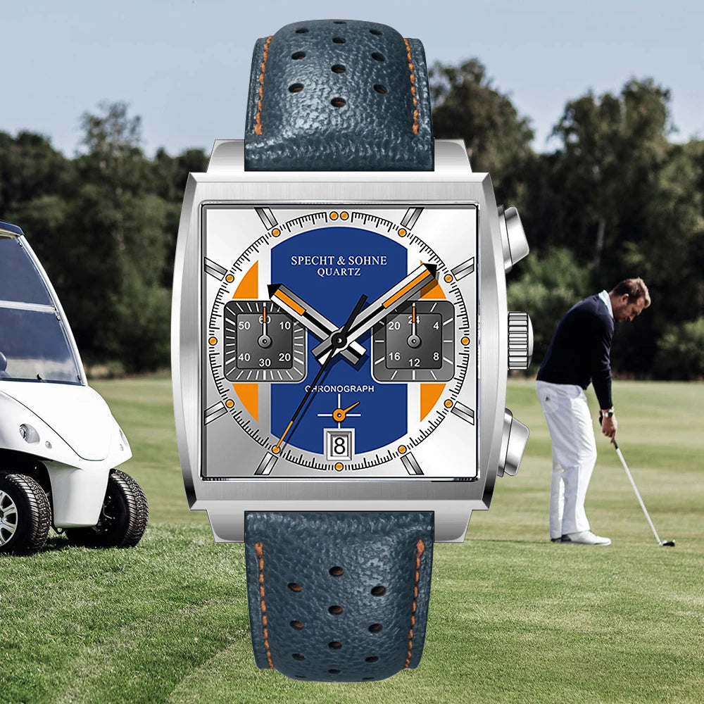 Gravian® – Luxury Chronograph Sports Watch for Men | Stainless Steel, Quartz Movement, Waterproof, Bold Fashion Style